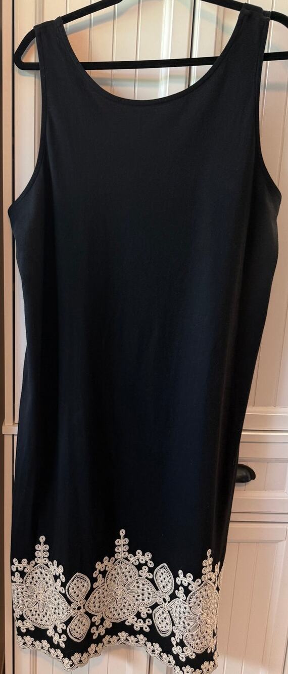 Talbots Embroidered Jersey Dress XLP NWT